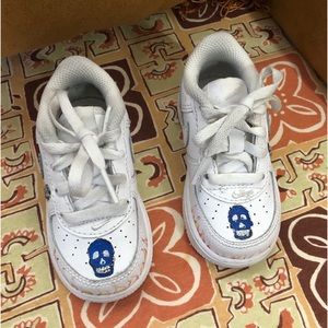 Nike Air Force 1 Triple White Custom Art